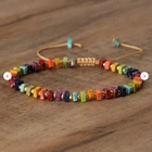 Fashion Boho Chakra Healing  Beaded Adjustable Chord Wristband Bracelet 3050