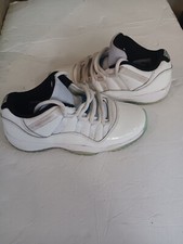 Air Jordan 11 Low 'Legend Blue' White Sneakers, Size 5Y / 528896-117
