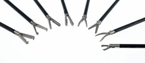 8 Pcs SS Laparoscopic Grasper Dissector Fenestrated And Scissors Inserts Forceps - Picture 2 of 15