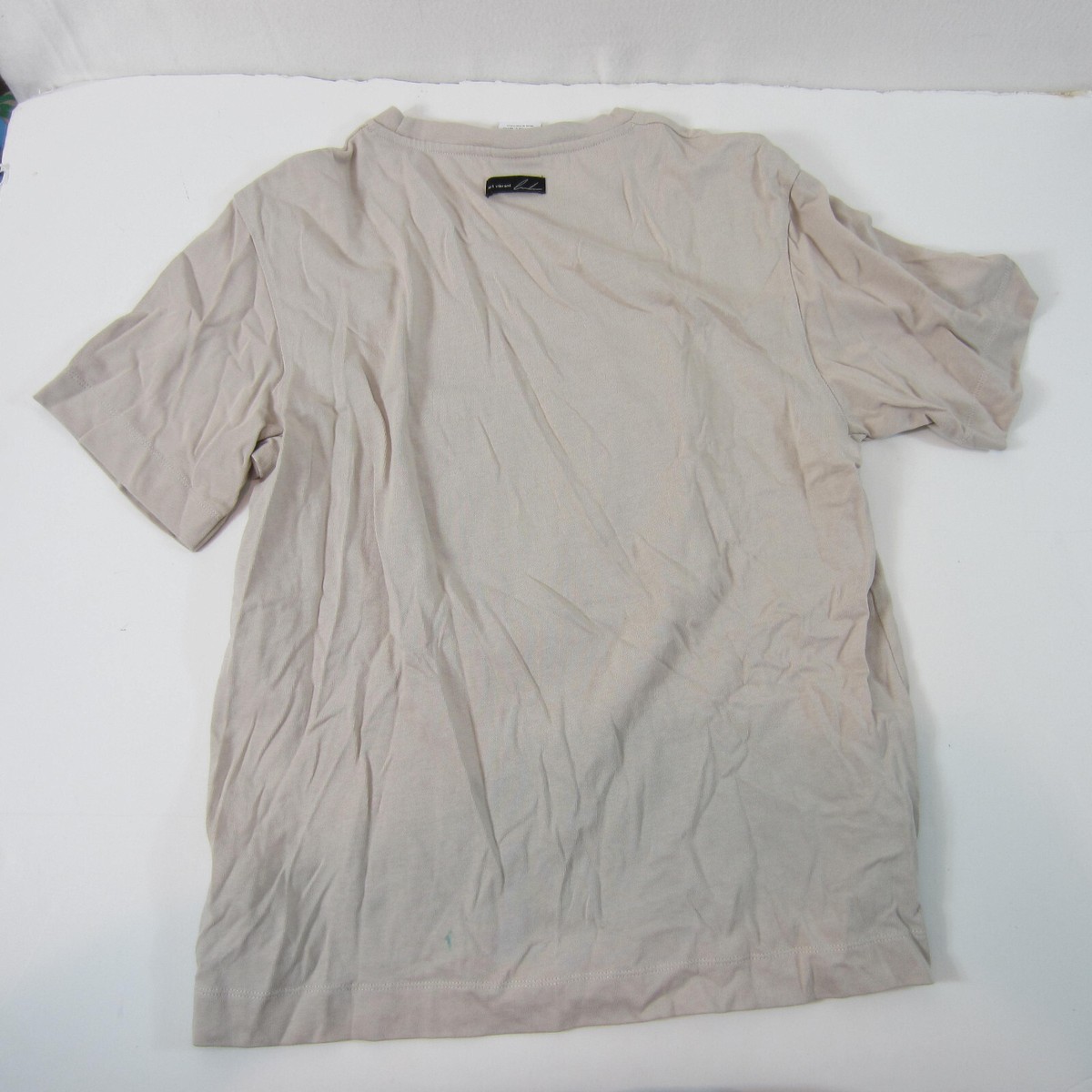Zara Men's T Shirt Art 1/95 Archivio Abstract Print Tan