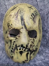Creepy Scarecrow Kids Foam Face Mask Batman Haunted Stitched Bag Look Sack Head