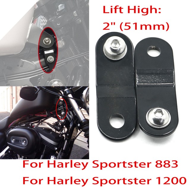 2" 51mm Gas Tank Risers Lift w/ Bolt For Harley Sportster XL 1200 883
