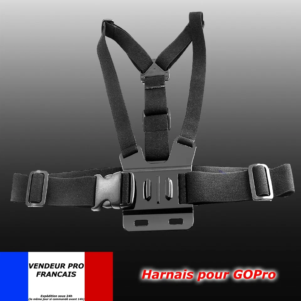 Harnais Fixation Sangle Poitrine Support GoPro Caméra GoPro HD Hero 11 10 9 8 7
