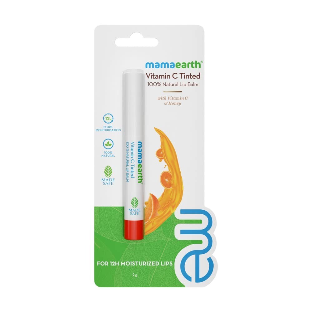 Mamaearth Vitamin C Tinted 100% Natural Lip Balm or Lip Lightening, 2g
