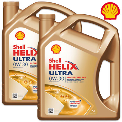 2x Shell Helix Ultra Professional AV-L 0W-30 ACEA C3 VW 504.00 507.00 Motoröl 5L