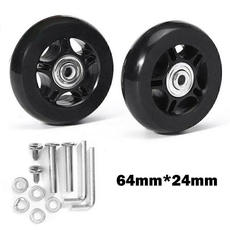 Gepäckkoffer Ersatzrad Gummi Schwenkräder Trolley DIY Rollen 40-90mm Rad Set DE - Bild 4 von 4