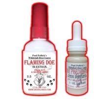 Pollick's 2 Pack Flaming Doe In Estrus & Doe Preorbital Gland Oil Based Scent 