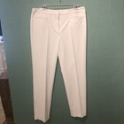 Talbots Heritage 12 white pants ankle zip pockets lined