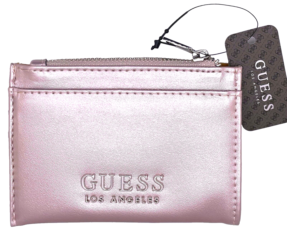 Card Holder Authentic Guess Wallet Scala Black Leather Card Holder