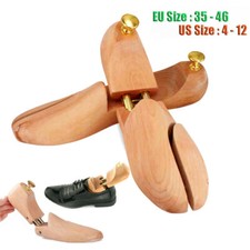 1Pair Men's Cedar Wood Shoe Tree Shaper Wooden Stretcher US 4-5-6-7-8-9-10-11-12
