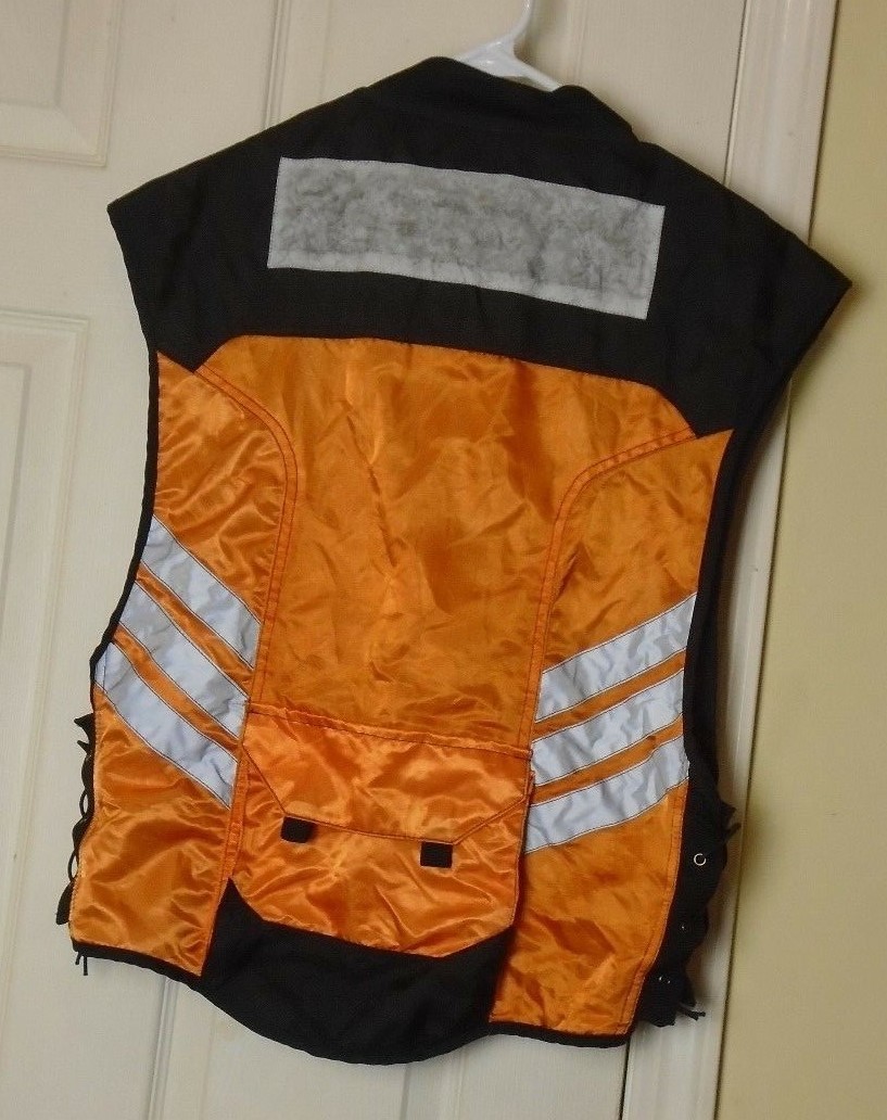 ICON Mil Spec MESH Motorcycle Safety Orange Vest Reflective | eBay