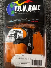 Perfect Barely Tru Ball Truball Trident Flex Large 3 Finger Thumb Release Bow