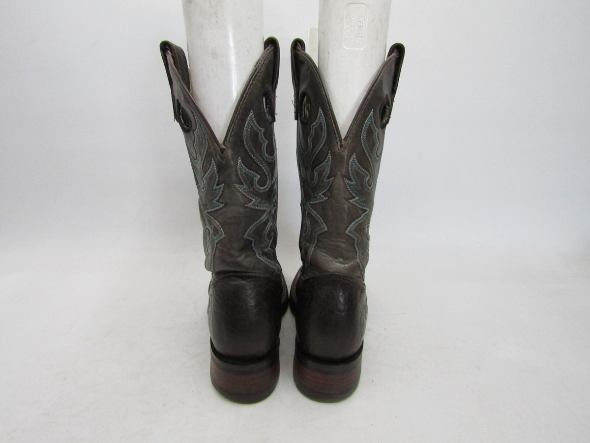 Double H Mens 7.5 D Gray Brown Leather Buckaroo Stockman Cowboy Western Boots double h buckaroo boots products for sale | eBay main image 3