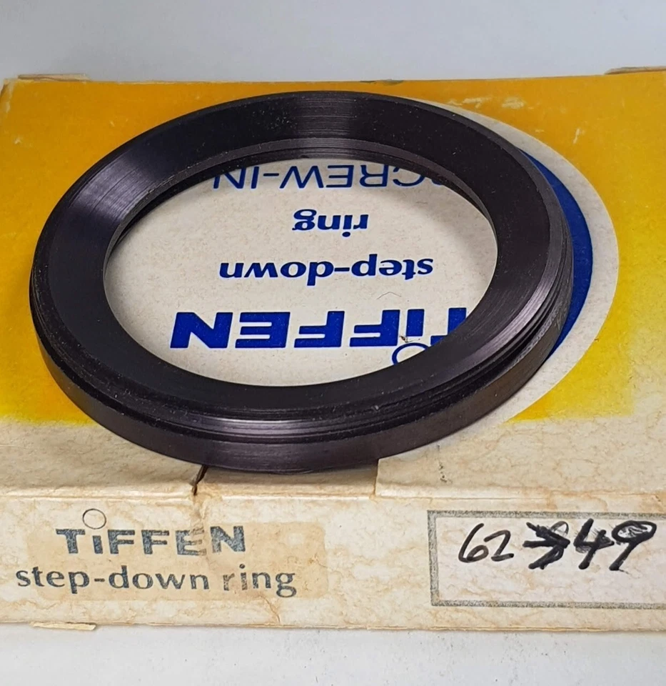 Tiffen 62-49mm Step-Down Lens Filter Converter Adapter Ring 62mm-49mm E62-49 NOS - Image 4 of 4
