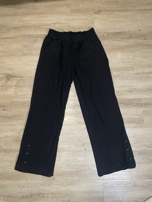 Y2K Lavish Black Womens Sz S Flowy Wide Leg Rave Pull on Pants Lounge