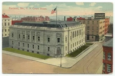 Portland ME U.S. Court House Old Postcard Maine