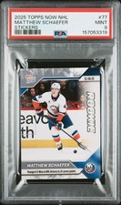 Graded 2025 Topps Now Matthew Schaefer #77 Rookie RC Card PSA 9