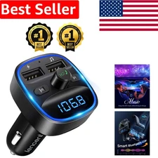 Crystal Clear Bluetooth FM Transmitter with Dual USB Charging & Voltage Monitor