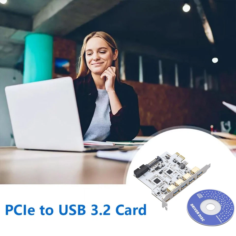 USB PCI-E Type C Expansion Card PCI Express PCI-E to USB 3.2 Gen1 Adapter Card - Image 4 of 4