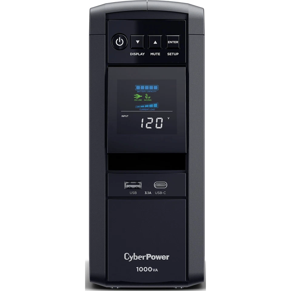 CyberPower CP1000PFCLCD-R 1000VA/600W Pure Sine Wave UPS - Certified Refurbished - Image 2 of 4