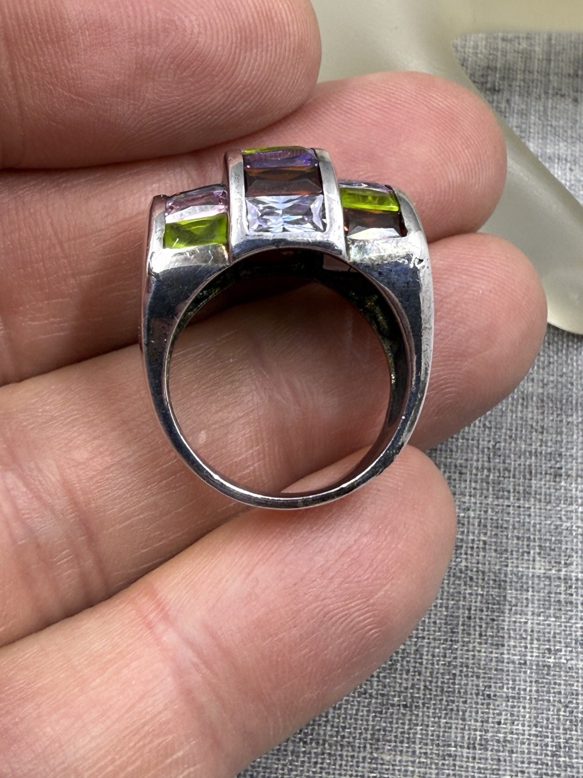 Multicolor Lab-Created Multi-Gemstone Rainbow Ste… - image 7