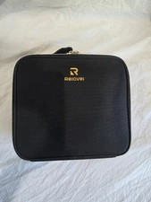 Relavel Hard Shell Travel Case Black Makeup Organizer Storage Bag Used