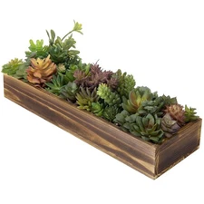 MyGift Artificial Succulent Centerpiece, 15.75 Inch Faux Succulents Arrangeme...