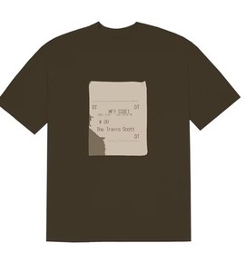 Travis Scott McDonald’s Meal Graphic T-Shirt Brown Size Medium