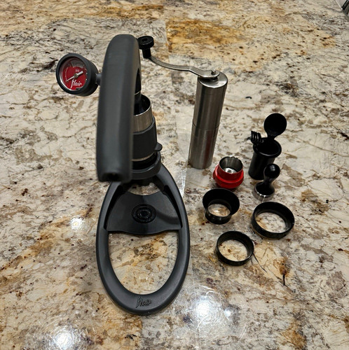 Flair Manual Lever Espresso Maker Set w/ Pressure Gauge, Accessories