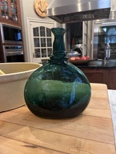 Antique Persian Saddle Glass Flask (part Is Chipped Please Look At Pictures 