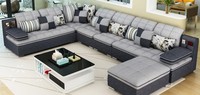 MöBel Wohnlandschaft Luxus Ecksofa U-Form Polster Sofas Relax Couch Textil Sitz