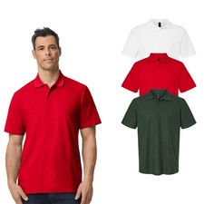 Gildan Men's Softstyle Pique Polo Shirt, Cotton Blend, Mix Color, 3-Pack, S-4XL