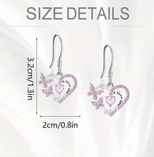 Women Heart-shaped Creative Earrings Butterfly Earring Stud Rings US STOCK NEW ;