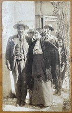 Walter H Horne / Pancho Villa Real Photo Postcard with Mrs Villa Mar&iacute;a Luz