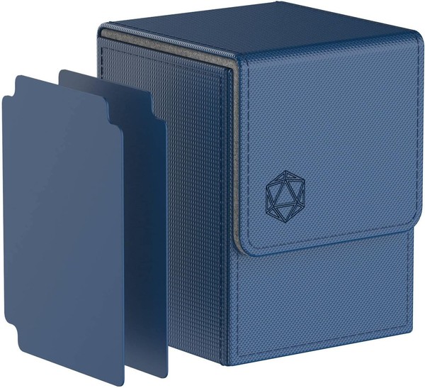 Sammelkarten Box Mit 2 TrennfäChern FüR 100+ Karten Deck Box Blau WüRfel Design-image