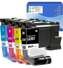 4pk LC501 Ink Cartridges Compatible for Bro MFC-J1260DW MFC-J1360DW MFC-J1410DW