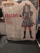 Spooktacular Creations Clown Girl Costume 11-12 Yrs Brand New Halloween Costume