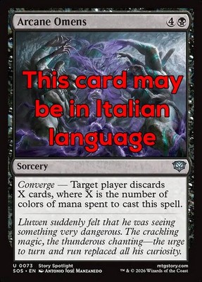 MTG 4x ARCANE OMENS EXC - ARCANE PRESAGI 73 - SOS - MAGIC
