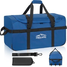 120L Foldable Rolling Duffel Bag with 3 Wheels And Handle, 30 inch Large Trav...