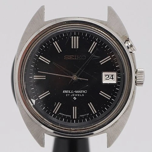 Seiko Bellmatic 4005-7000 Vintage Automatic 34mm Black Dial Mens Used