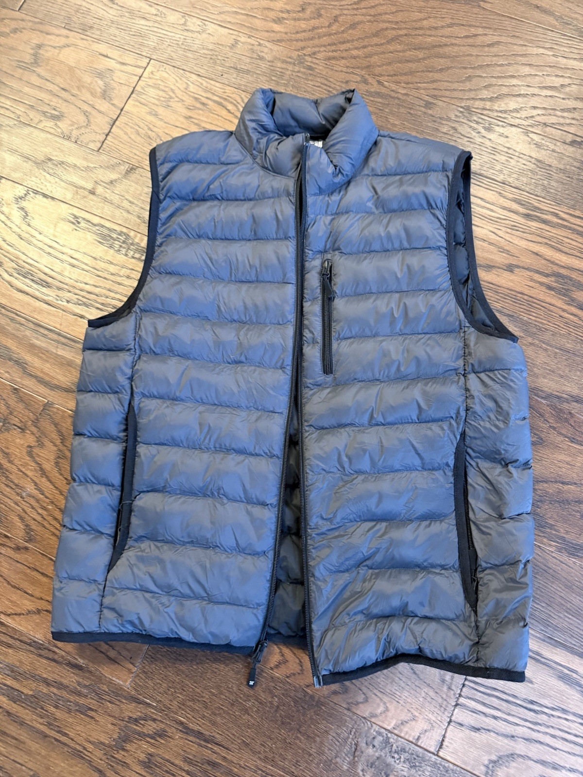 32 Degrees Heat Gray Quilted Puffer Vest Full Zip Pockets Lightweight Men's Sz M