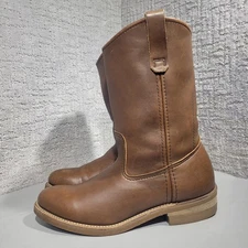 Red Wing 1155 Men's Size 9D Brown Leather Pull on Work Boots Made in USA