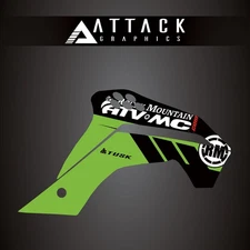 Attack Graphics Renegade Radiator Shroud Decal KX Green For Kawasaki KLX140R L