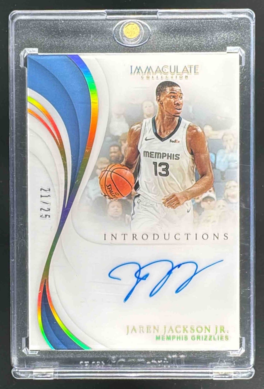 EL.HE31 Jaren Jackson Jr 2018 Panini Immaculate Introductions RC Auto /25