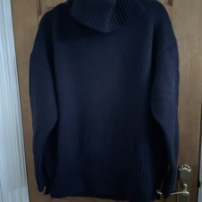 COS - CHUNKY 100% CASHMERE JUMPER -navy blue- SIZE M worn once oversized 