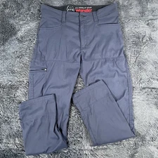 Wrangler ATG Cargo Pants Men's Size 34x30 Navy Blue Zip Pocket Stretch Hiking