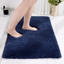 Disolla Navy Bathroom Rug 17x24 NonSlip Plush Small Bath Mat, Highly Absorbe...