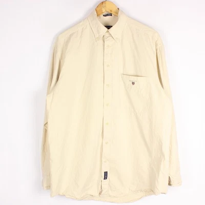 Chemise homme GANT Peach Popeline taille M coupe régulière beige sac coton - Photo 1/4
