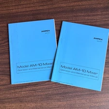 Ampex Model AM-10 Mixer Operation adn Maintenance Manual 4890178-01