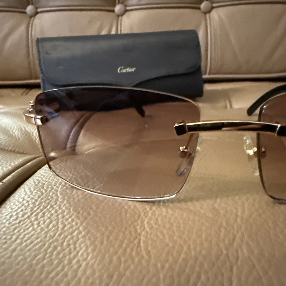 Gafas de sol Cartier Buffalo Horn marrón 140 Foto 4 de 4